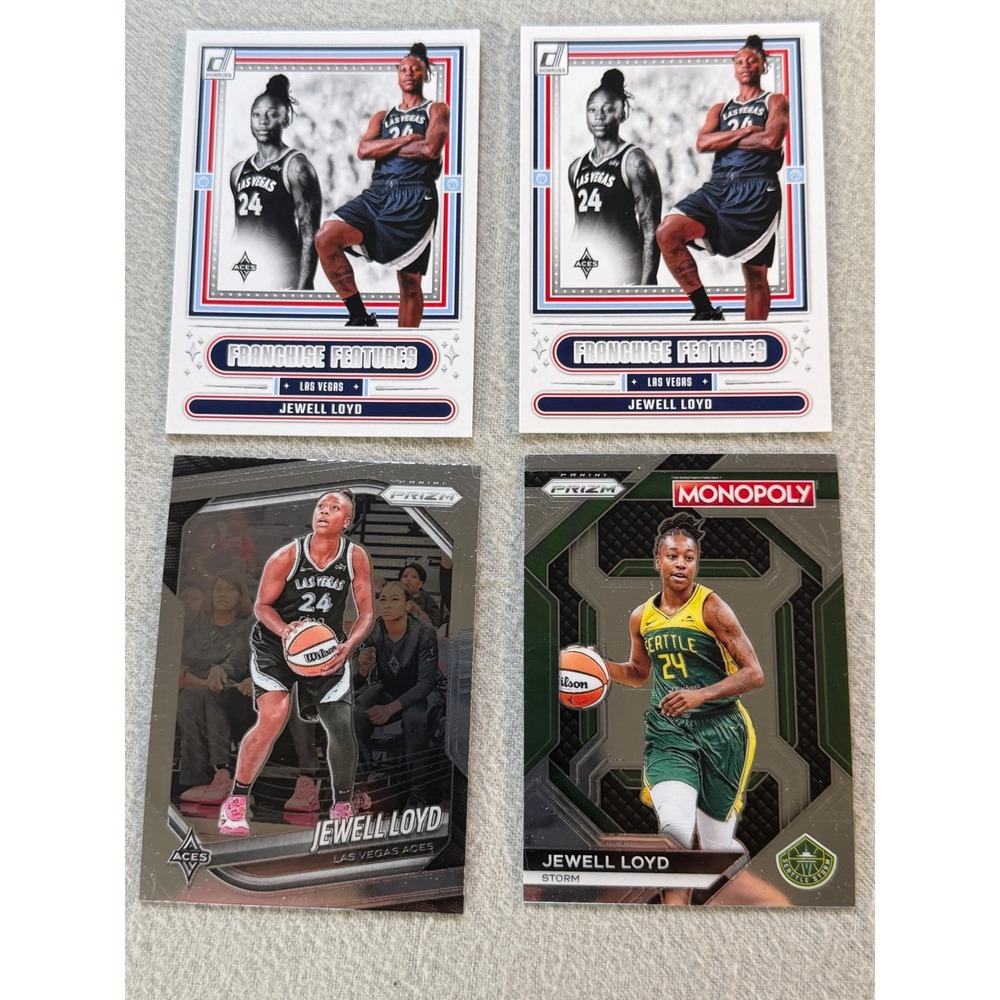 2024-25 Panini Jewell Loyd WNBA 4 Card Lot Donruss Prizm Monopoly